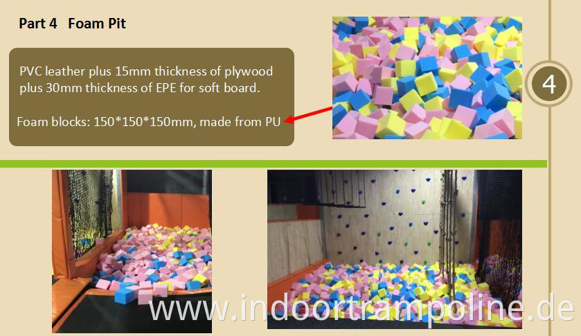 Foam pit of indoor trampoline park equipment